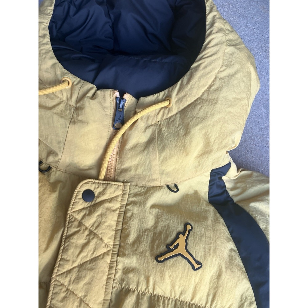 Jordan Essentials Full Zip Hooded Puffer Jacket Yellow Black DA9806-781 Men's XL - Picture 5 of 14